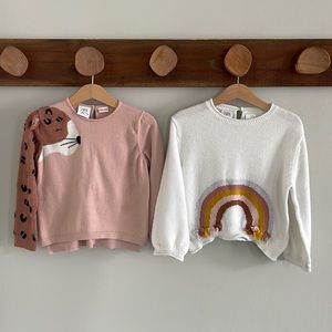 (SET OF 2!) Zara sweaters, size 3-4 yrs